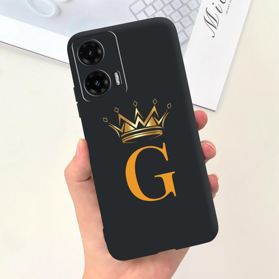 For Motorola Moto G35 5G Case G 35 Cover Cute Crown Letters Soft Silicone Back Cover For Moto G35 2024 Phone Case MotoG35 Fundas