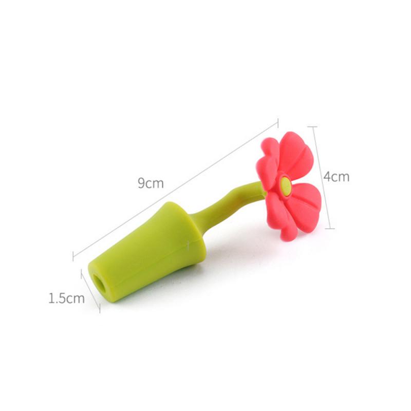 Flower Silicone Wine Bottle Stopper Wine Beer Champagne Bottle Leak-proof Sealing Cork Cork Convenient Kitchen Bar Accessories