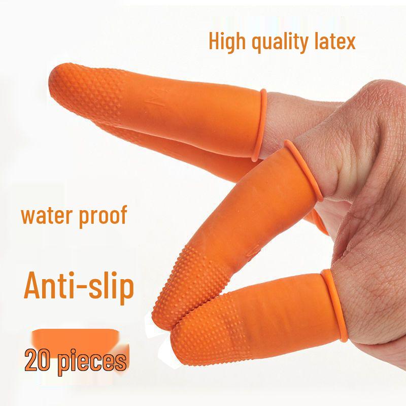 

Thickened Anti-Slip Latex Finger Cots - Wear-Resistant Disposable Rubber Finger Protectors for Tattooing 20 Pieces