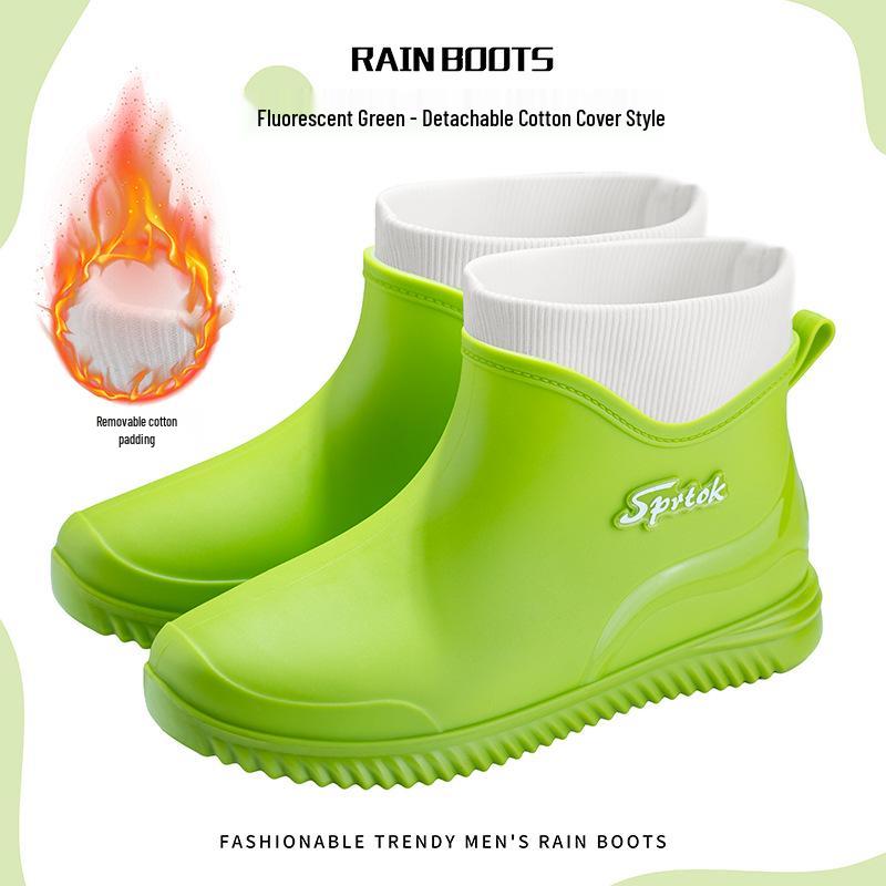 Women's Versatile Waterproof Rubber Rain Boots - Non-slip, Soft Sole, Casual Outdoor Short Boots for Camping