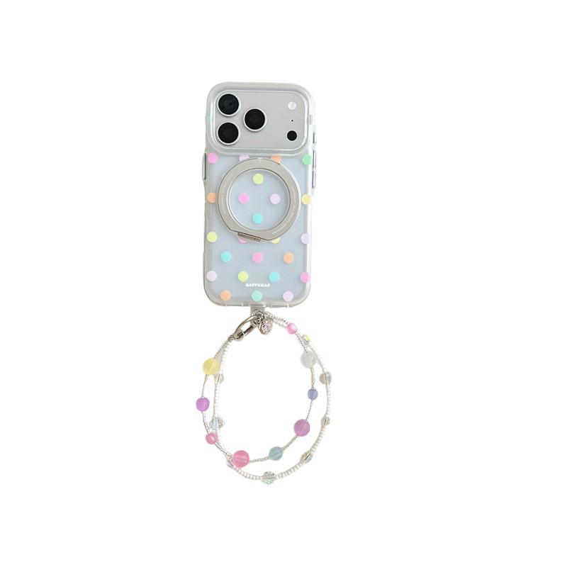 Frosted Color Dot Magnetic Stand Case for iPhone 17/16 Pro Max/15/14