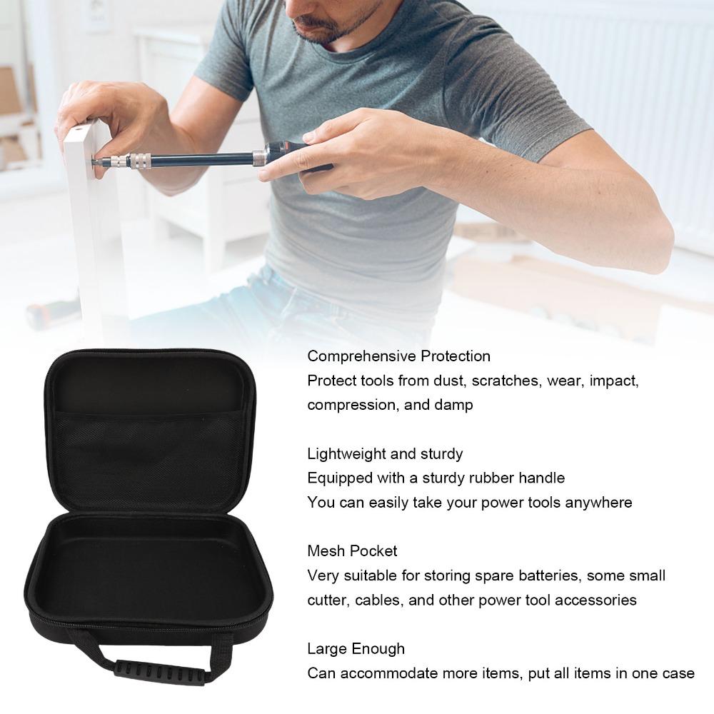 PU Leather Tool Organizer Case EVA Material Accessory Storage Case Portable Power Tool Bag Drill