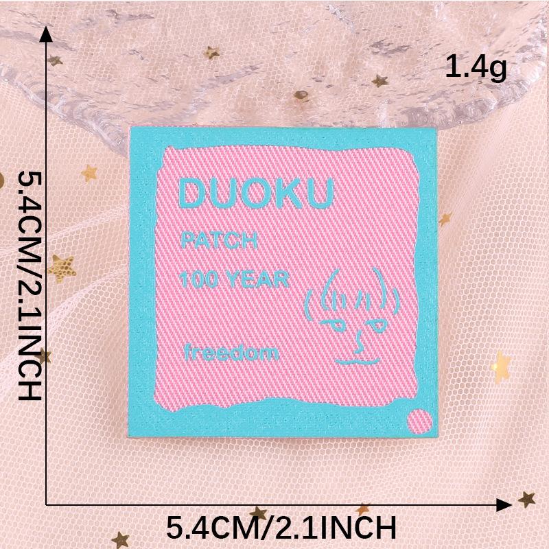 Hole Repair Sticker Accessories Offset Printing Flower Cloth Label Self-Adhesive Leather Jacket Down Jacket Patch Sticker English Letter Cloth Sticker