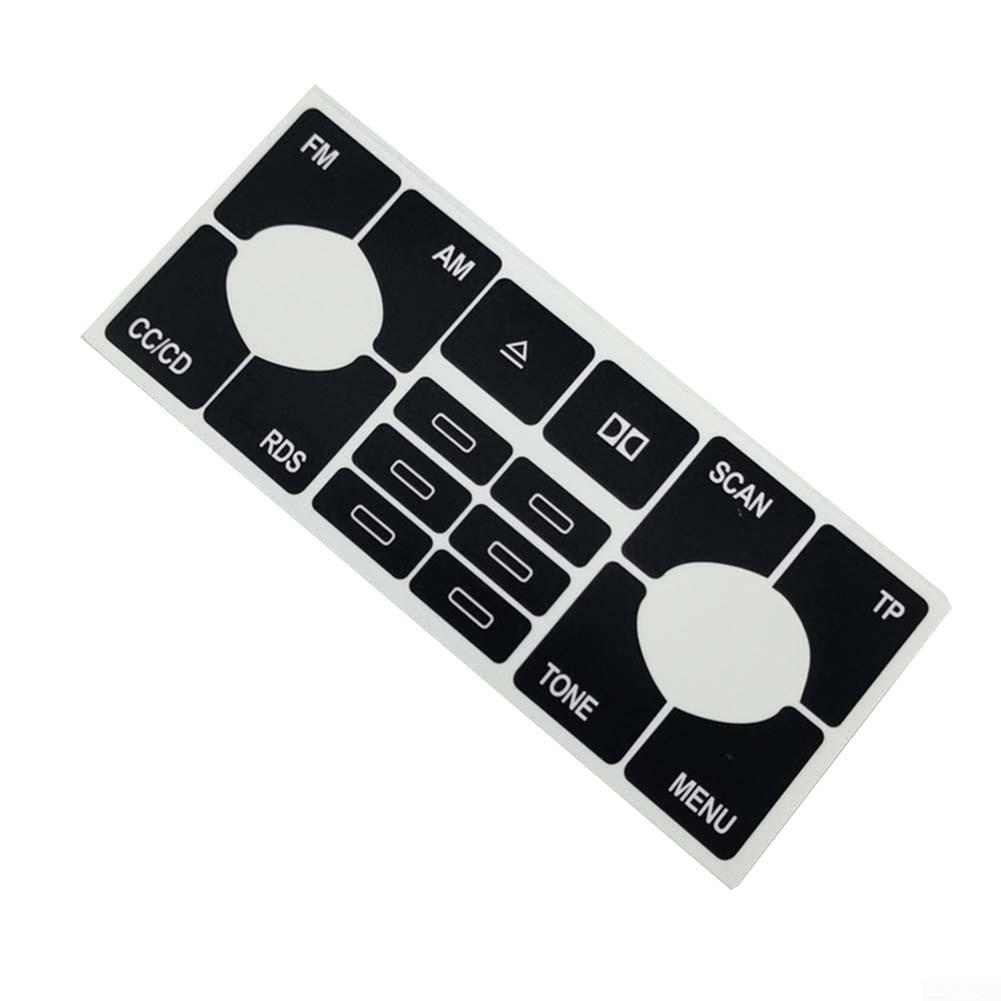 Black Overlay Worn Knob Switch Button Repair Decal Sticker