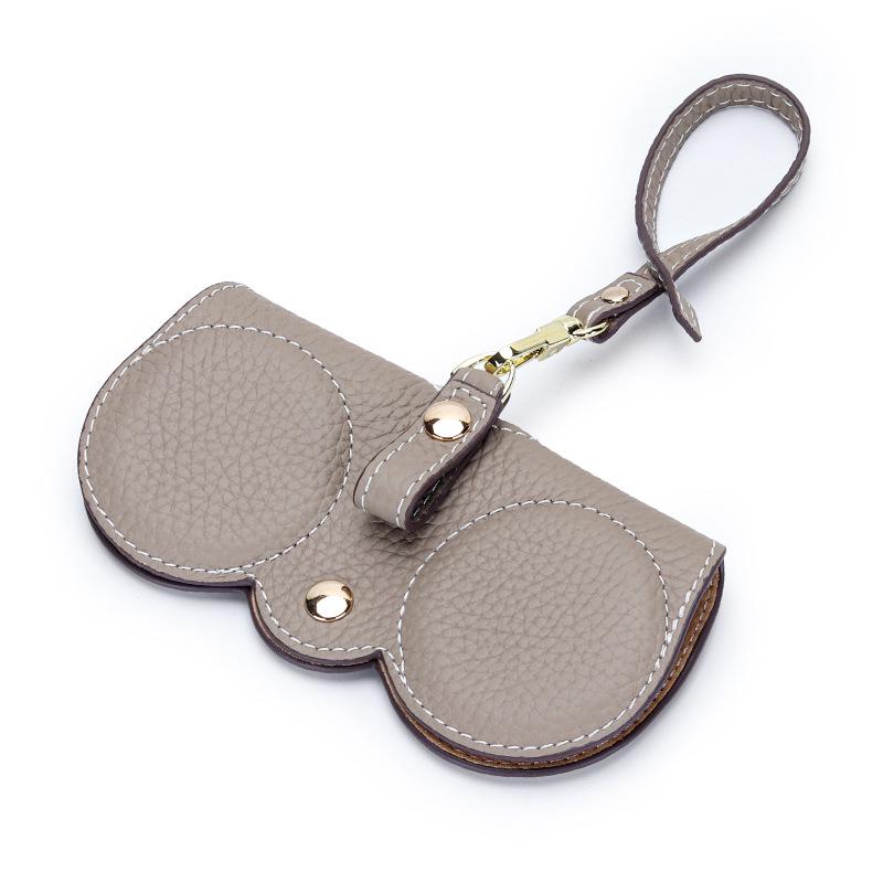 Women's Genuine Leather Sunglasses Case - Cute, Portable, New Ins Style Storage Bag