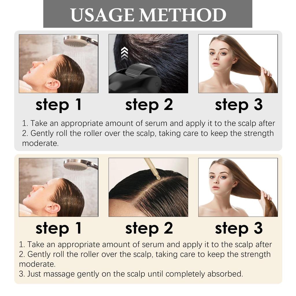 1 Set East Moon Hair Growth Essence with Roller ,Anti Hair Loss Essence Product, Rapid Treatment, Prevent Hair Thinning, Drying,Thick Hair Growth