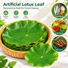 5Pcs Green Artificial Banana Leaf Mat 18/28/38cm Lotus Leaf Tray Liner  for Food Display Decoration