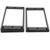 Musiclily Pro Humbucker Escutcheon Flat Bottom for Electric Guitar, Black (Set of 2)