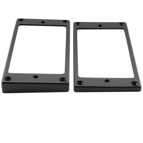 Musiclily Pro Humbucker Escutcheon Flat Bottom for Electric Guitar, Black (Set of 2)