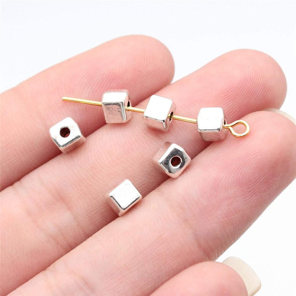 Geometric Small-Hole Spacer Beads Mini Antique Bronze Zinc Alloy Jewelry Making Fix Bead Position Style Bead Spacers