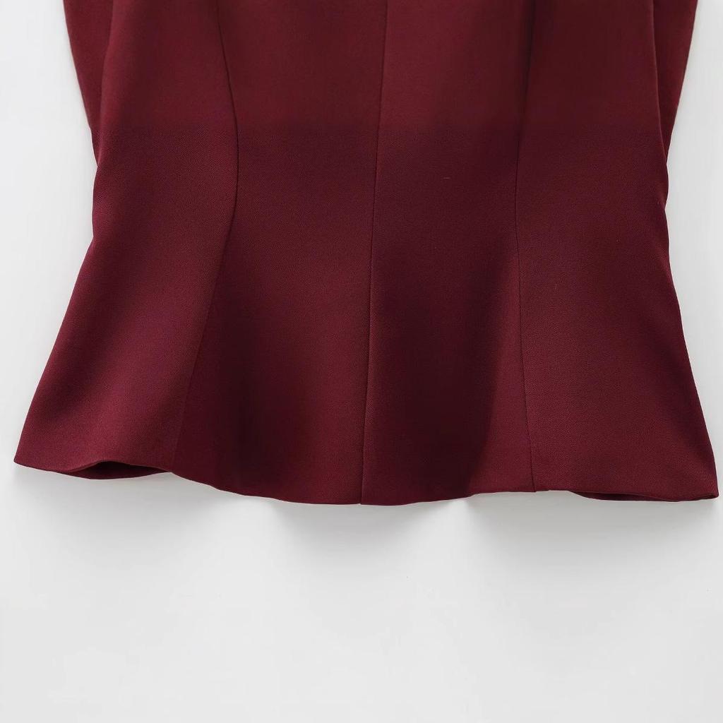 2025 Women's Spring Slimming Elastic Vest with Short Skirt Hem Style