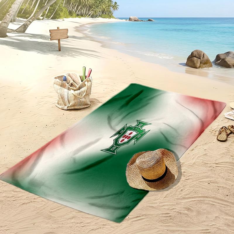 Asciugamano da Spiaggia Stampa Calcio Portogallo Asciugatura Rapida Super Assorbente Morbido Asciugamano da Bagno per Nuoto Spiaggia Viaggio Souvenir Regalo