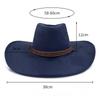 Western Cowboy Hat, Men's Ethnic Style, Retro Rider Woolen Top Hat, Holiday Party