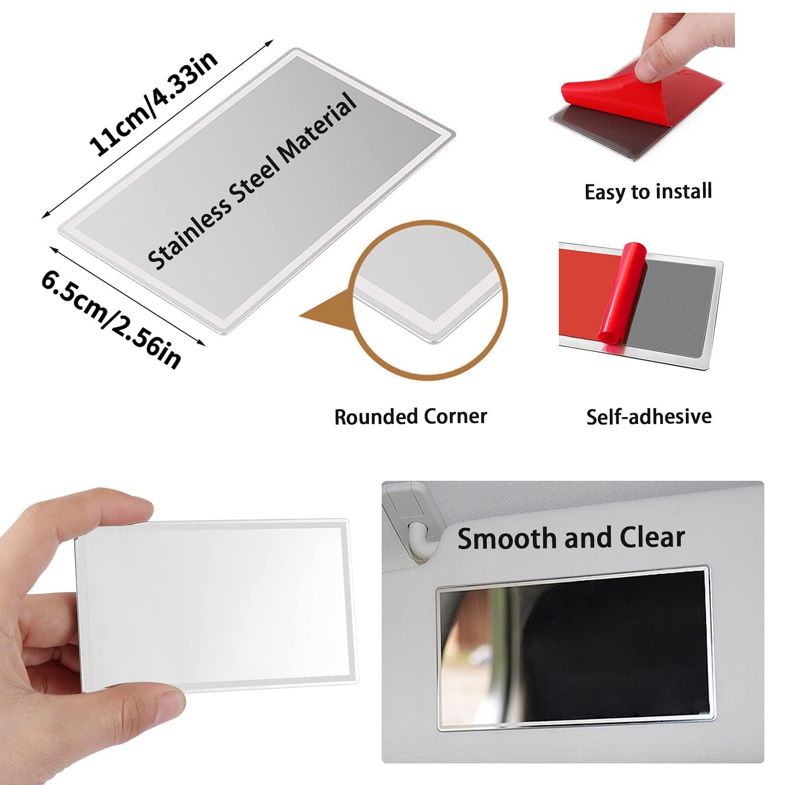 

1PC Shatterproof Peel & Stick Vanity Mirror - for Car Sun Visor/Home,No Residue Removal for Women Auto Accessories