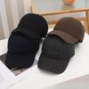 New Winter Ear Protection Plus Velvet Men's Cotton Hat Warm Baseball Hat Cold and Windproof Baseball Hat