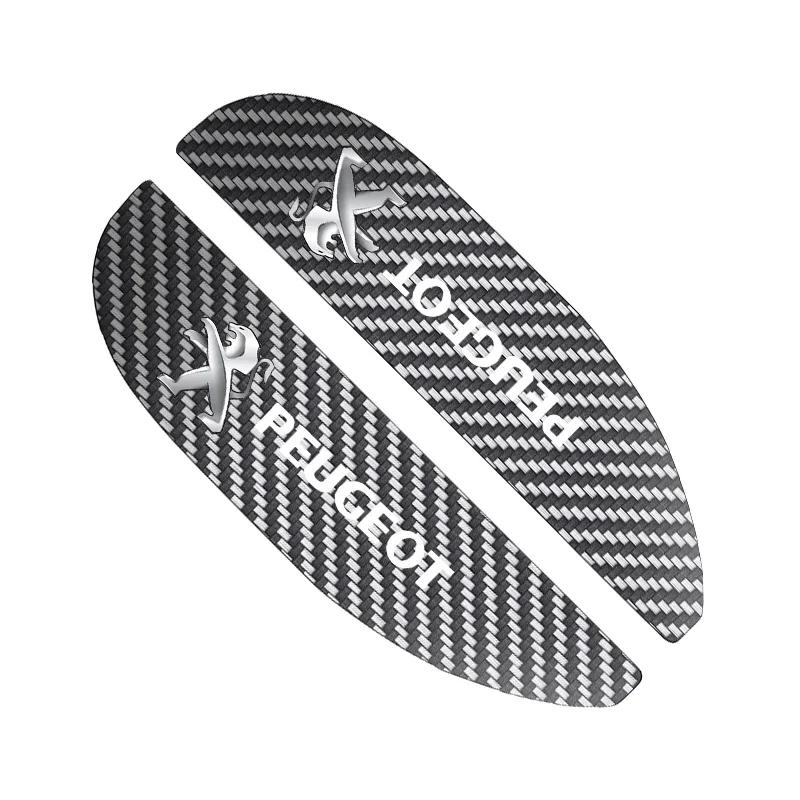 

Fashion Carbon Fiber Car Rearview Mirror Eyebrow Rain Cover For Peugeot 206 207 208 306 307 308 508 106 107 108 2008 3008 5008