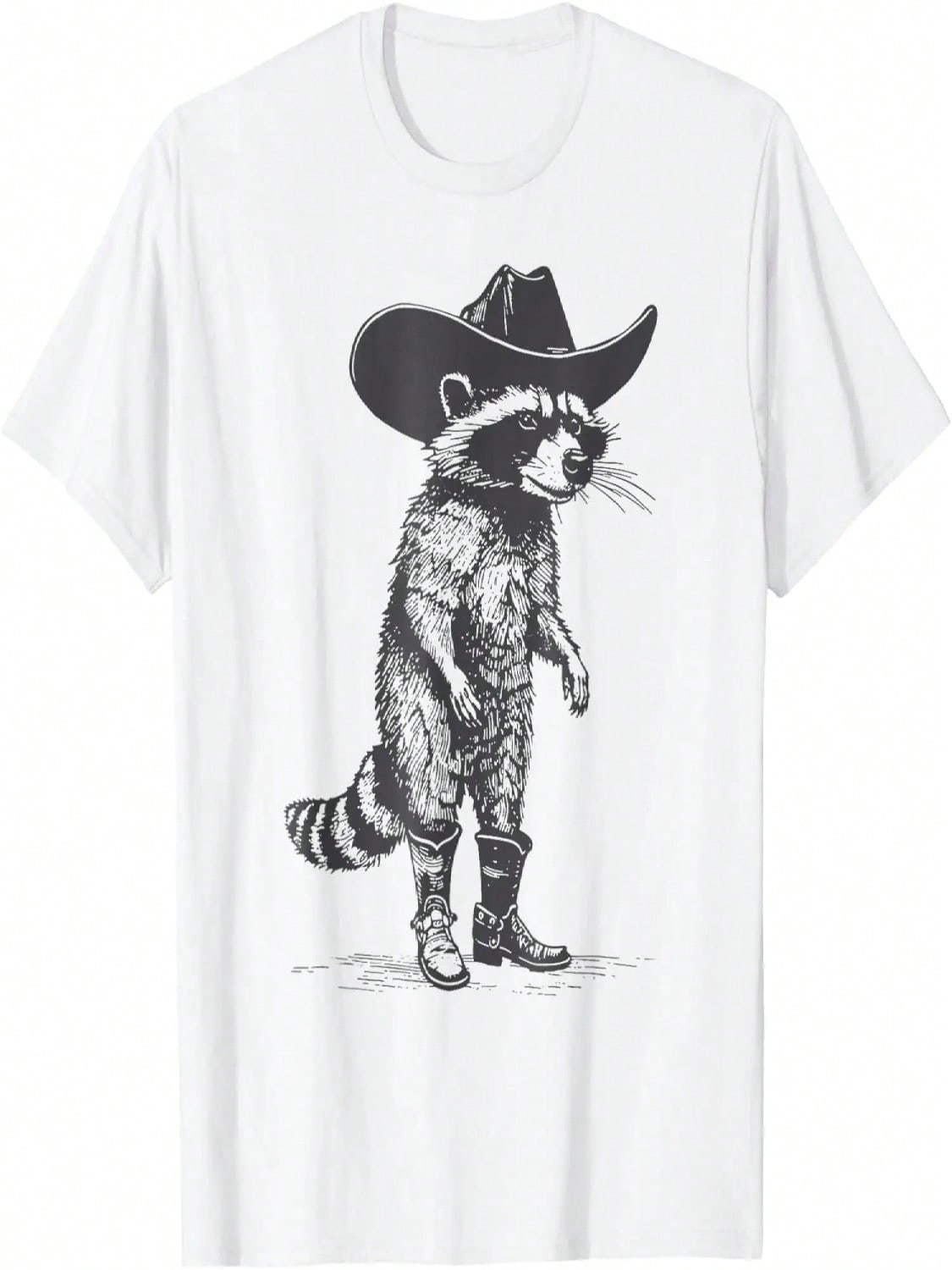 Винтажная футболка Raccoon Cowboy Cowgirl Trash Panda Western Country S разноцветный