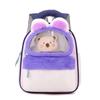 Design Color Blocking Children Plush Backpack With Rabbit And Capybara Toy Plush