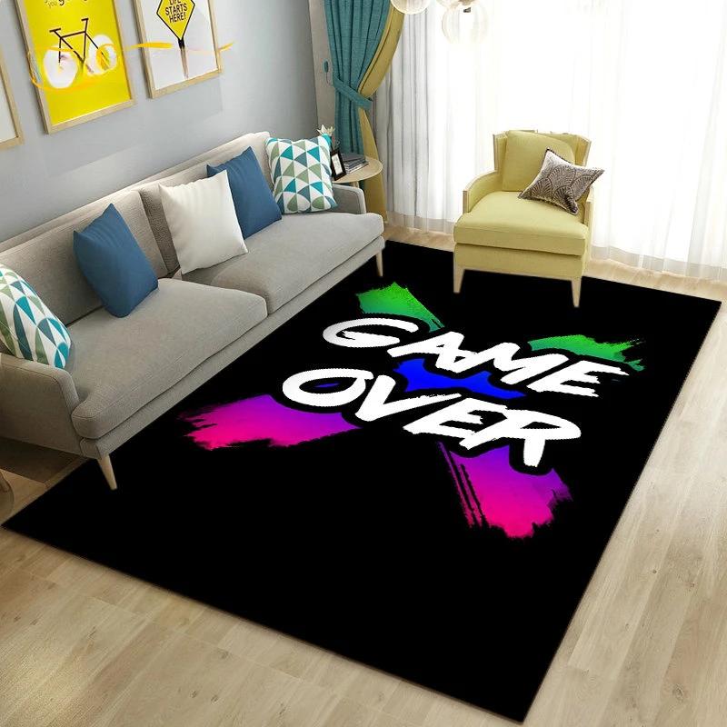 Cartoon Gamer Game Controller Carpet For Living Room Non slip Parlour Sofa Large Area Rug Bedroom Kid Play Room Floor Mat