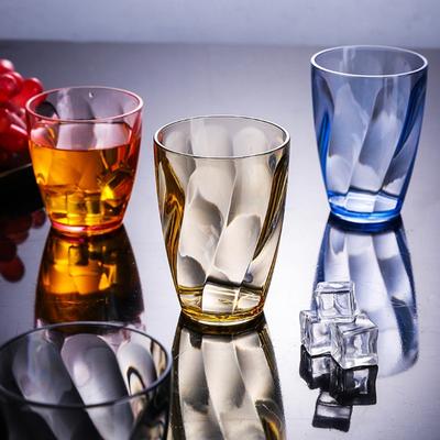 310ml Shatterproof Plastic Wine Glass Unbreakable Water Tumblers Plastic Drinking Glasses Reusable Drinking Cups for Bar