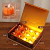 12Pcs Halloween Pumpkin Lights Glow In The Dark Electronic Candle Decorative Props for Party Haunted House Festival Scene Setup Scary Ghost Lanterns
