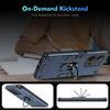 KEYSION Shockproof Armor Case for Xiaomi POCO C85 Soft Silicone+PC Metal Ring Stand Phone Back Cover for Redmi 15C