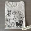 Chihuahua Vintage T-Shirt, Drawn Chihuahuas Graphic Tee, Gift Chihuahua Mom, Cute Dog Tees, Retro Tattoo Style Comfort Colors Pet Shirt