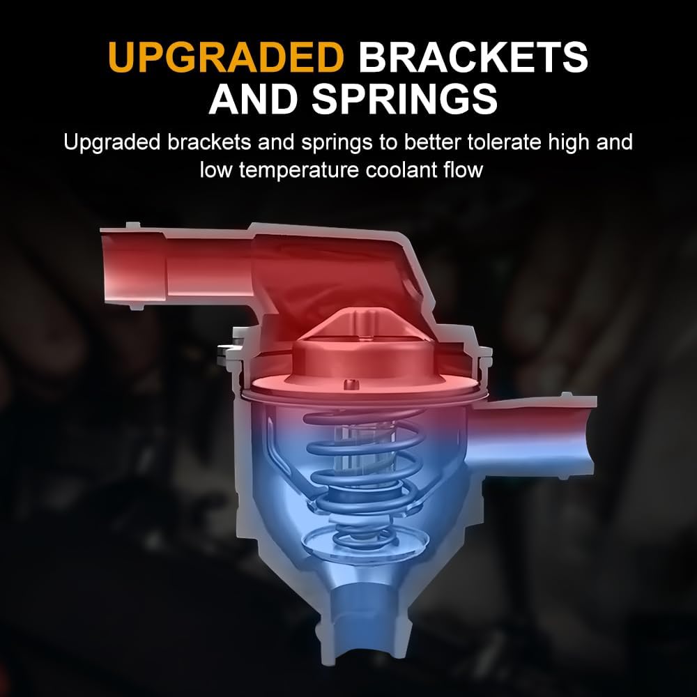 ROADFAR Engine Coolant Thermostat 55578419 55564891 131-183 Fit 2009-2011 for Chevrolet Aveo5,2013-2018 for Chevrolet Sonic Thermostat Housing