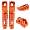 1 Pair Aluminum Alloy Rear Foot Peg Motorcycle Modification Accessory Fit for 125 250 300 RC200 390 2014+(Orange )