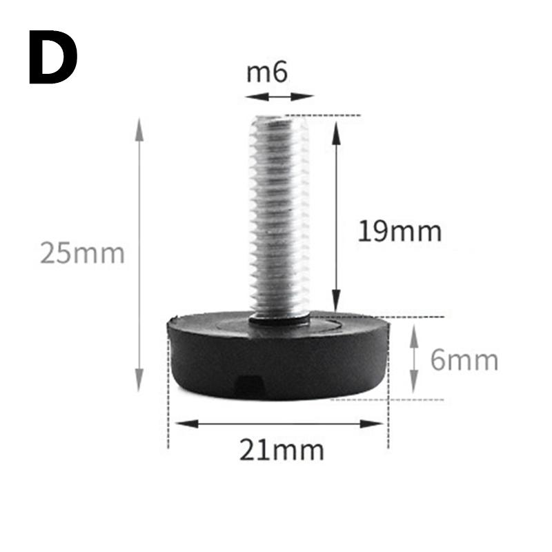 5Pcs Steel Furniture Legs Anti-slip Base Table Cabinet Leg Pad Adjustable Leveling Floor Chair Feet Leveler Table Legs M6 M8 M10