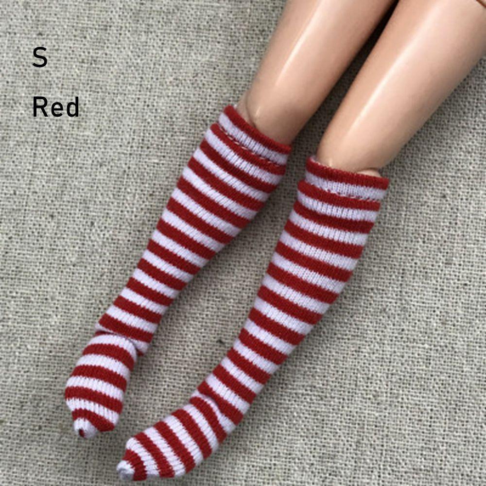 1 Pair Fashion Children  Girl DIY 's Clothes Accessories 1/6  Stockings Christmas Gift Stripe Socks