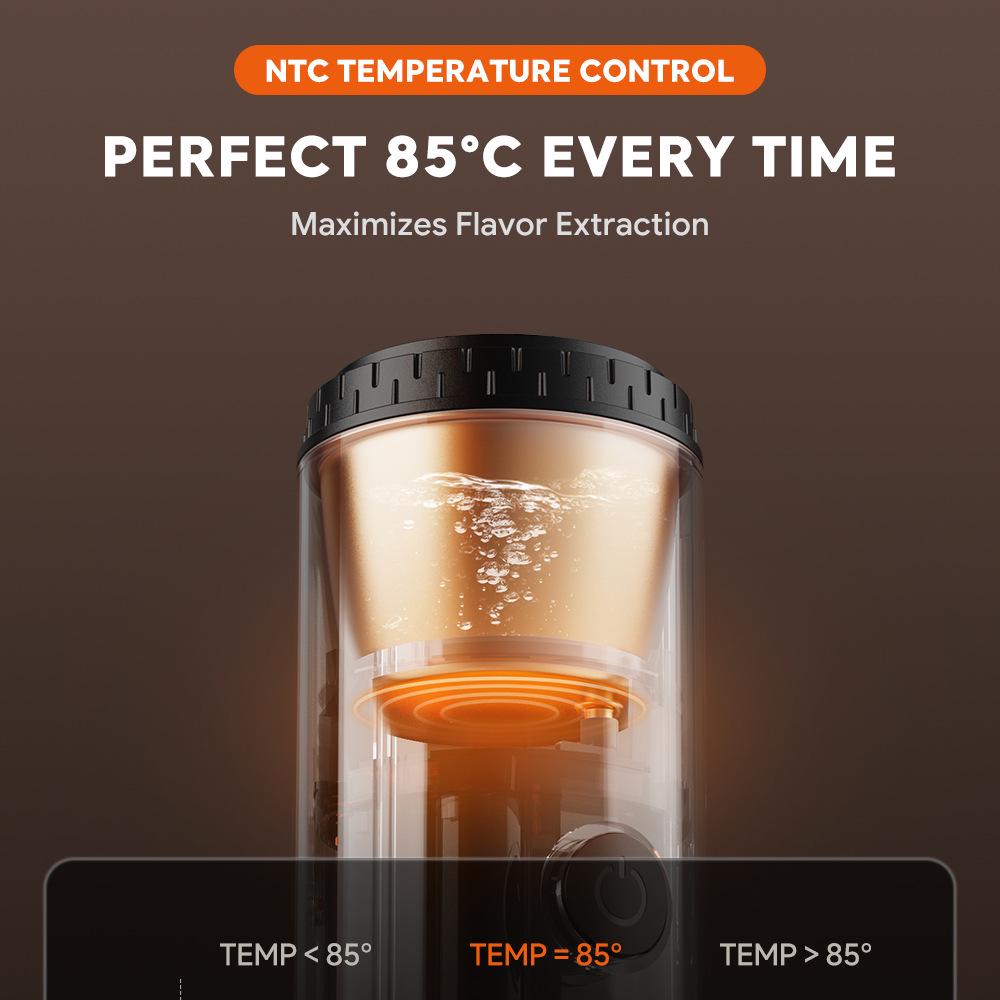 New Portable Wireless Heated Espresso Machine - Fully Automatic for Capsule and Ground Coffee