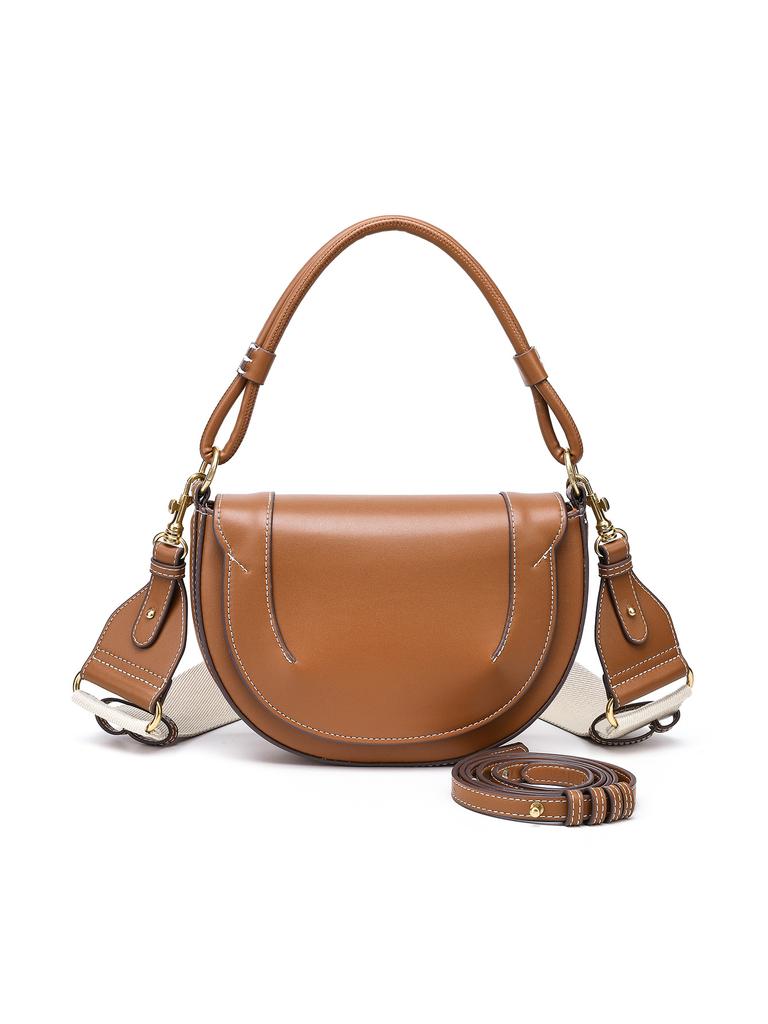 2026 Fashiable and casual hand-held saddle bag, versatile for commuting, single shoulder crossbody bags Bolso