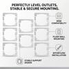 20 Pcs Wall Plate Spacer Stainless Steel Outlet Spacer Wall Plate Leveler Device for Electrical Box