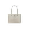 Iconic Double T Logo Leather Tote Bag Women Tote Bags Feather-Gray 152220-020