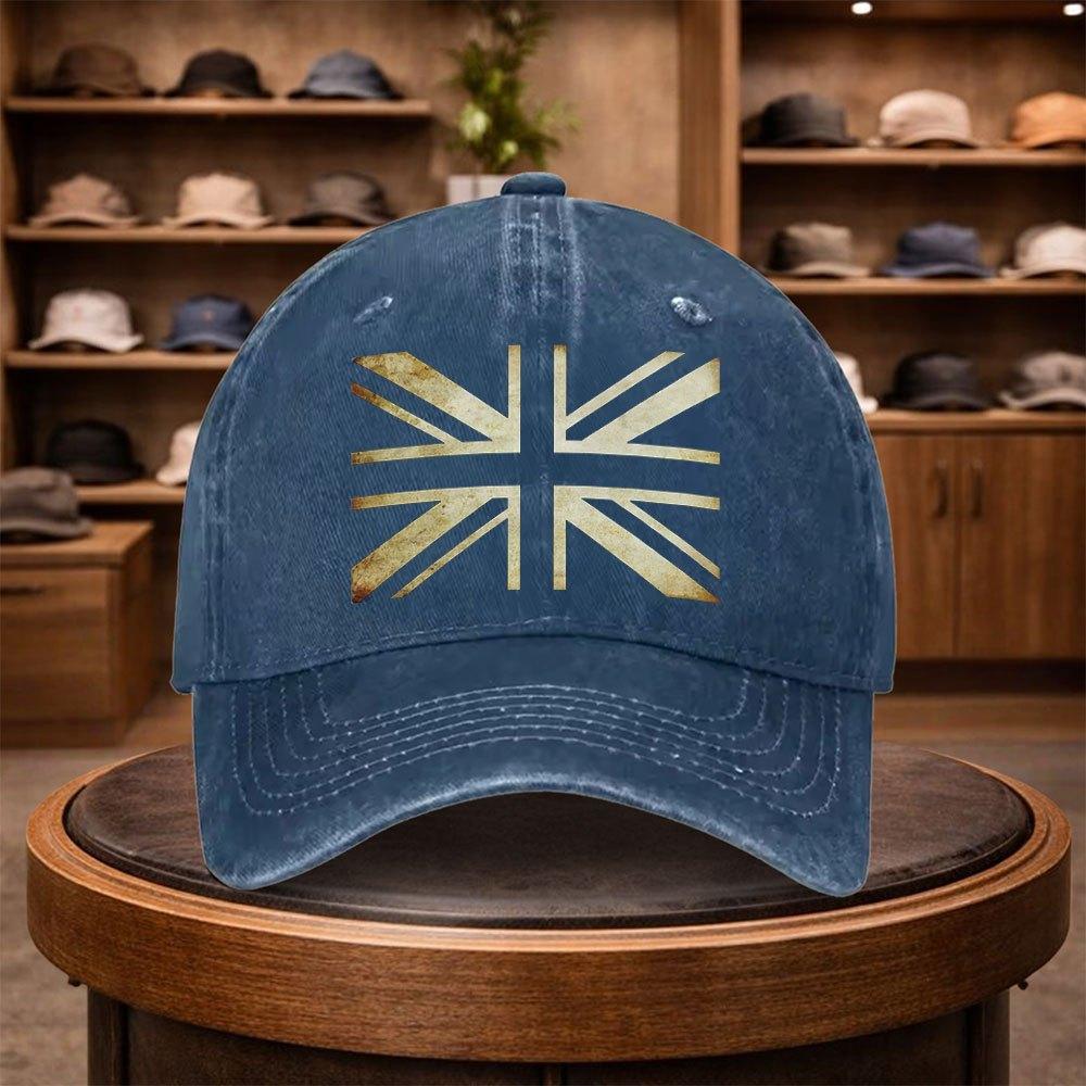 British Flag Print Baseball Cap Casual Snapback Hat Fashionable Hat Outdoor Adjustable Leisure Cap Suitable for All Season