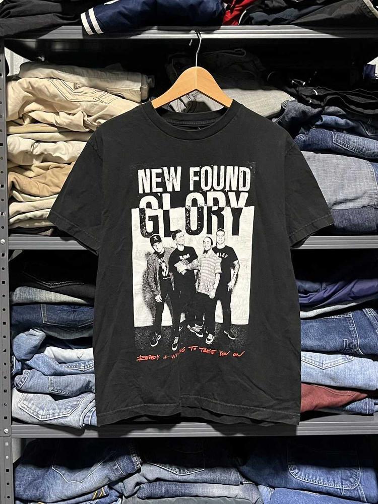 

Футболка с принтом группы New Found Glory Поп-панк футболка Мужская с коротким рукавом S5XL NZ1688 Унисекс футболка M