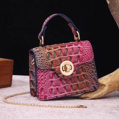 New Women Shoulder Bags European American Retro Mother Child Bags Multi Colored Crocodile Pattern Brahmin Leisure Crossbody Bags