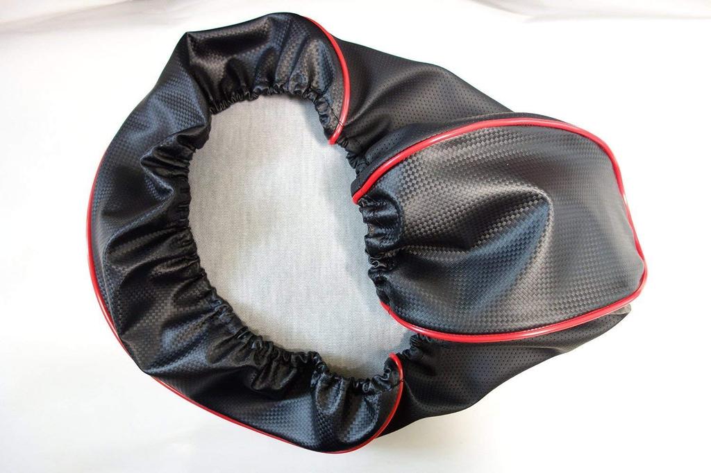 Address Thick Seat Cover V125/G Japanese-Made (Dimple/Carbon/Red Piping)