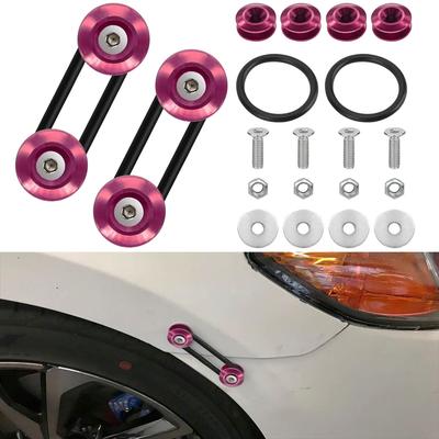 Stoßstange Kofferraum Schnellverschluss Vorne Hinten Stoßstangen Befestigungssatz (Rosa)..