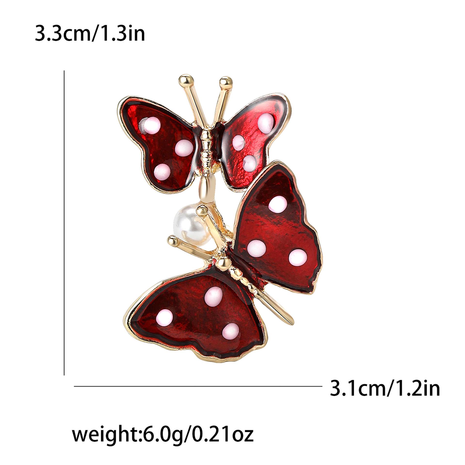 

Модная брошь из эмали из сплава в виде двух бабочек, креативная брошь для женского костюма, корсажа, украшения