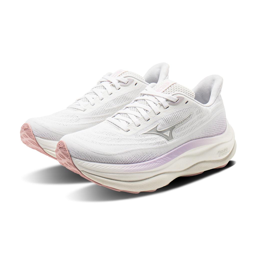 Mizuno Wave Sky 9 White Silver Orchid Petal Women Sneakers J1GD250224