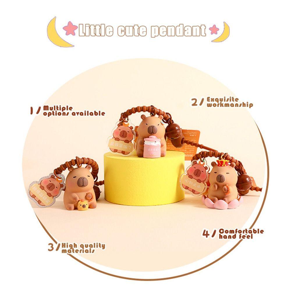Cute Car Key Chains Kawaii Animal Keyring 2024 Capybara Keychains