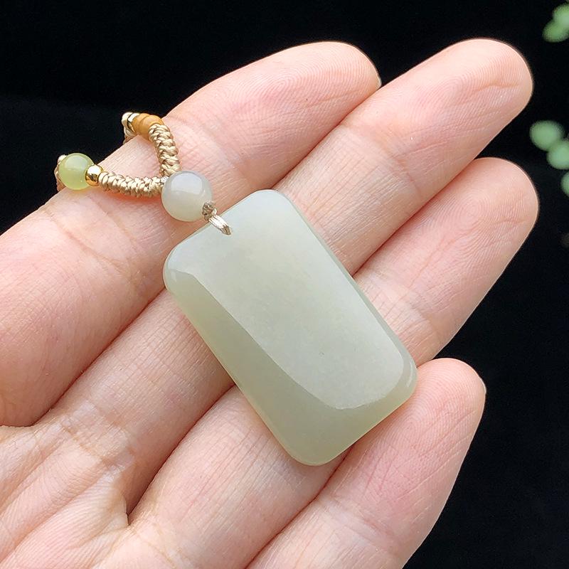 Hetian Jade Pi Xiu Pendant Charm - Qingbai Stone Necklace for Couples