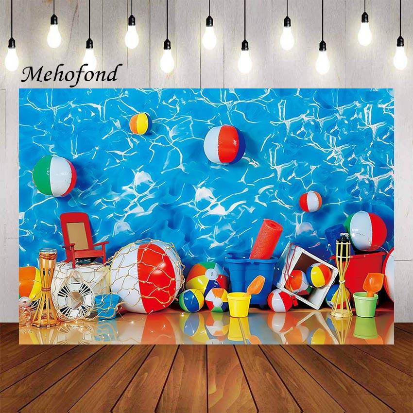 Mehofond Photography Background Summer Swimming Pool Water Wave Ripple Kids Birthday Party Portrait Decor Backdrop Photo Studio Thin Vinyl 150x100cm