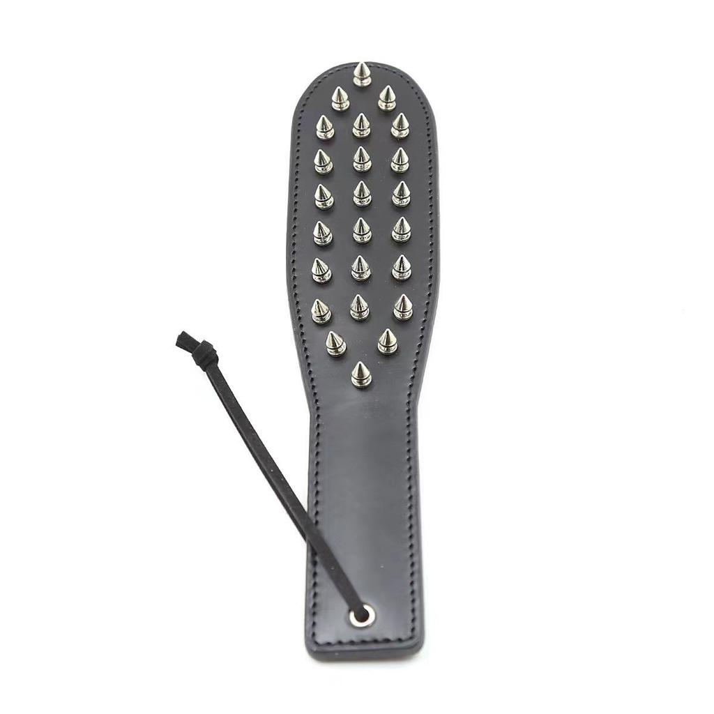 PU Leather Spiked Paddle - Couples' Flirtation and Spanking Toy.