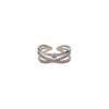 Internet Celebrity-Style Zircon Cross Ring: Chic, Minimalist, High-End Design for Women