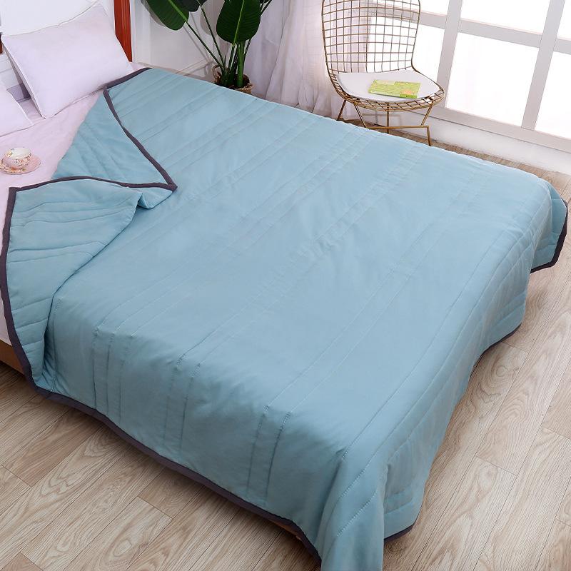 Print Summer Cooling Quilt Lightweight Breathable Thin Bedspread Soft Washable Comforter for Bedroom, Sofa, Dorm, All-Season Use