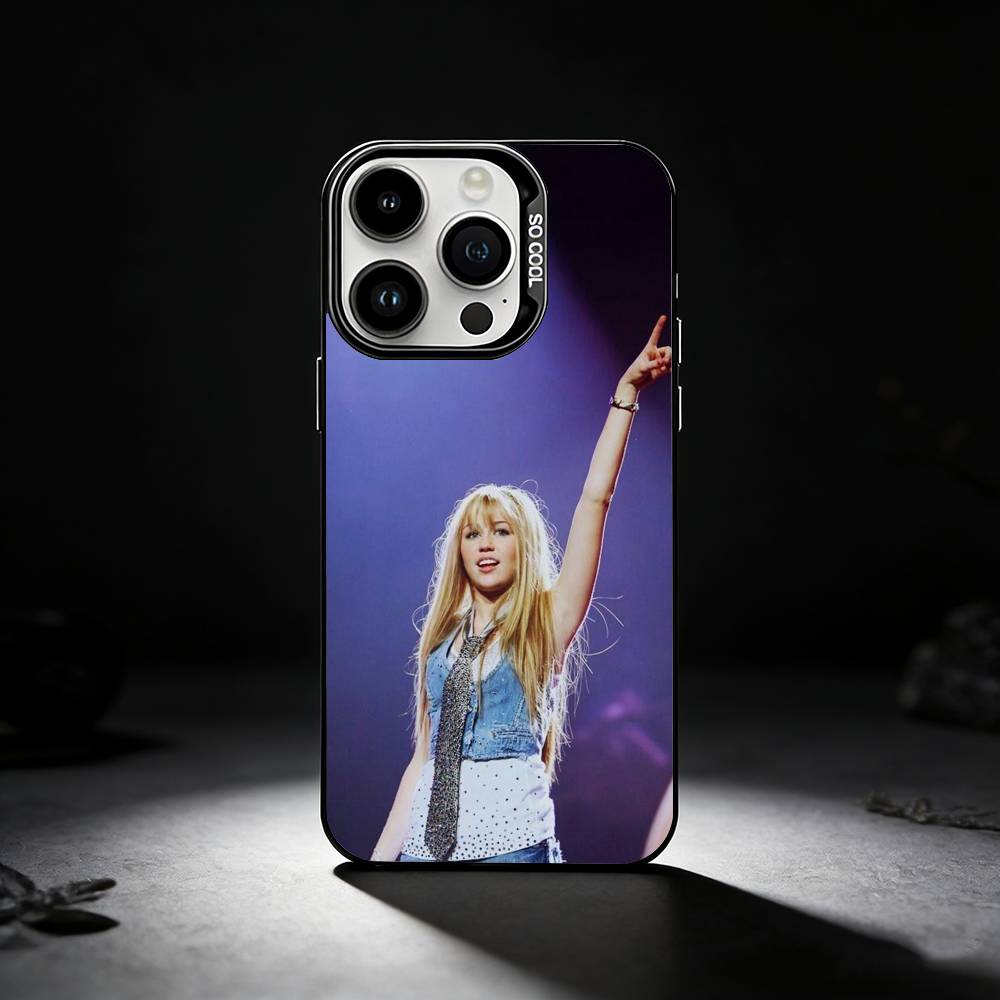 FUNNY H-HannahS M-Montana Phone Case For iPhone 17,16,15,14,13,12,11 Plus,Pro Max,XS,Colored silver phone case