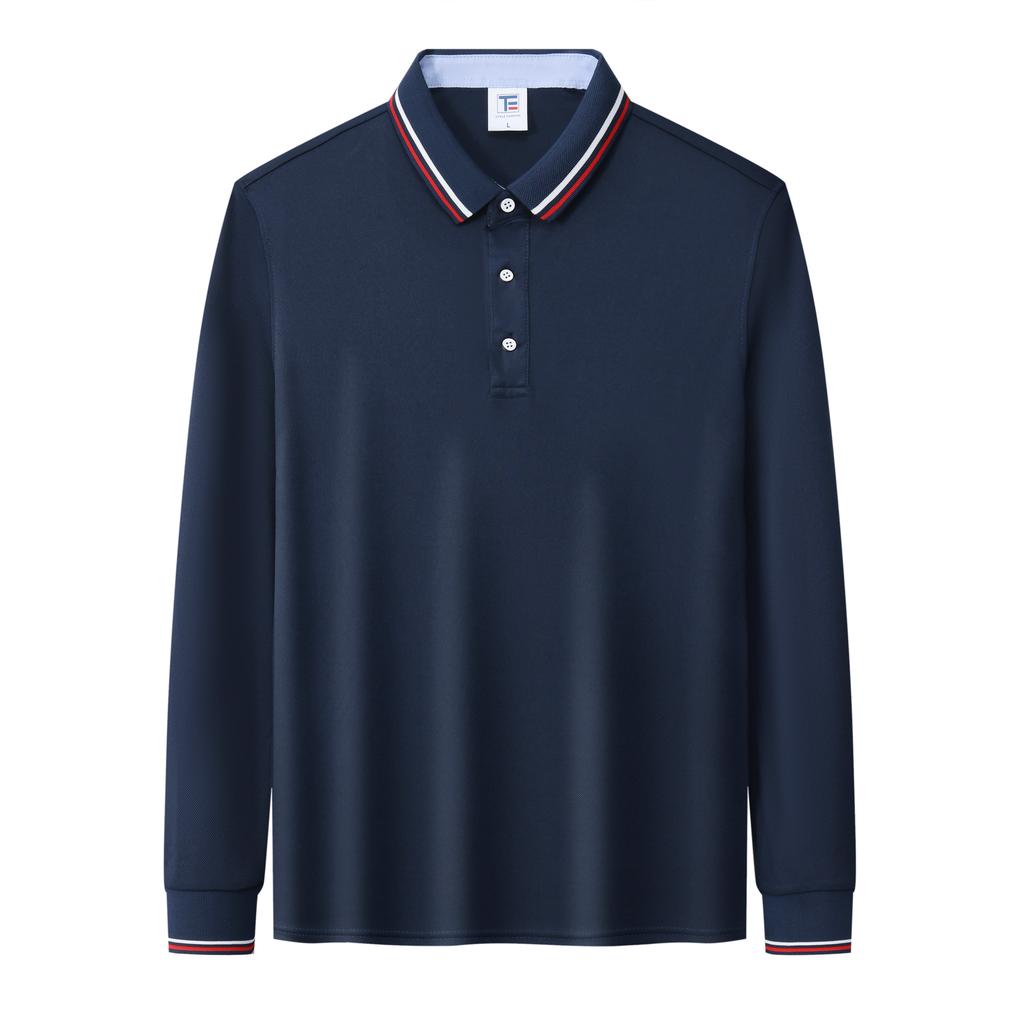 Sommermode Herren Poloshirt Business Casual Langarm T-Shirt Heißverkaufend Hochwertig Atmungsaktiv Bequem Oberteil Herbst